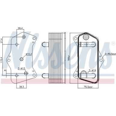 Nissens | Ölkühler, Automatikgetriebe | 91160