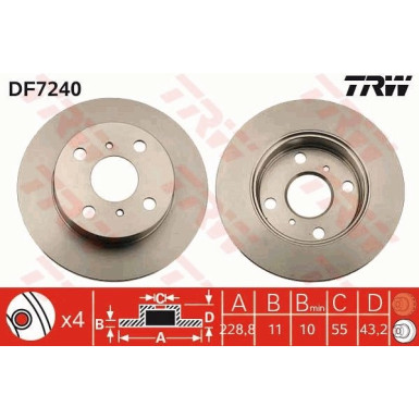 TRW | Bremsscheibe | DF7240