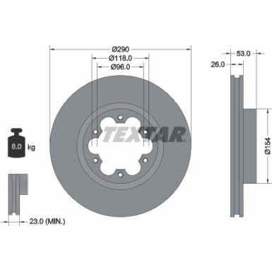 Textar | Bremsscheibe | 93240600