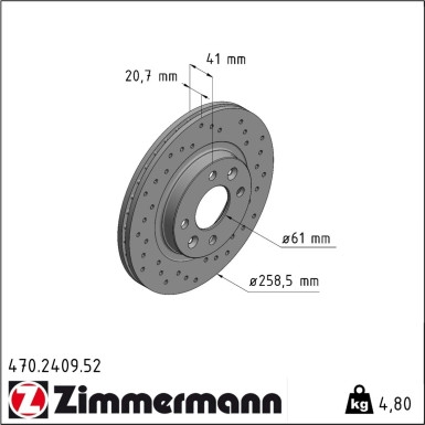 Zimmermann | Bremsscheibe | 470.2409.52