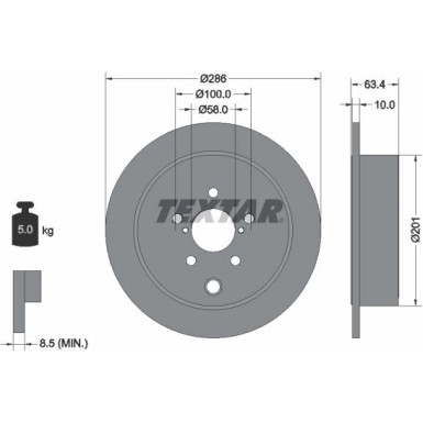 Textar | Bremsscheibe | 92200000