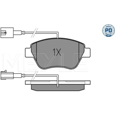 Meyle | Bremsbelagsatz, Scheibenbremse | 025 237 0517/PD