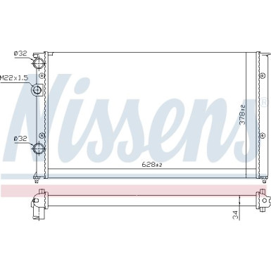 Nissens | Kühler, Motorkühlung | 652451