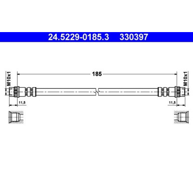 ATE | Bremsschlauch | 24.5229-0185.3