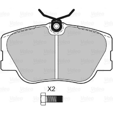 Valeo | Bremsbelagsatz, Scheibenbremse | 598315