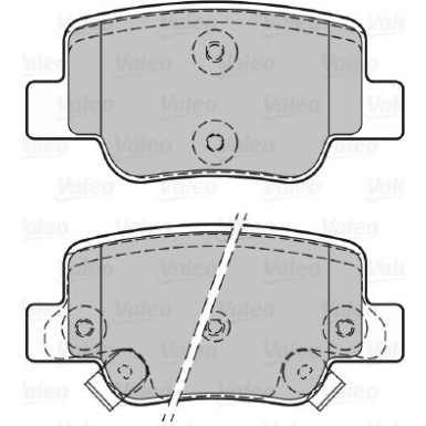 Valeo | Bremsbelagsatz, Scheibenbremse | 601064