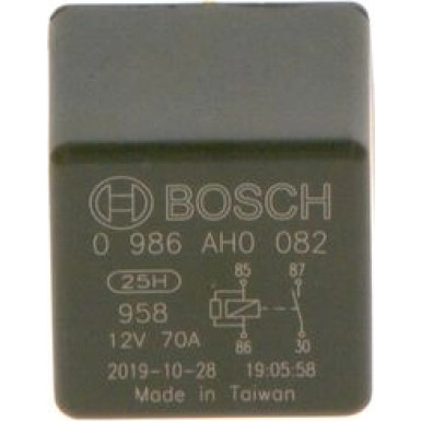 BOSCH | Relais, Arbeitsstrom | 0 986 AH0 082