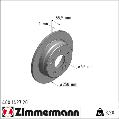 Zimmermann | Bremsscheibe | 400.1427.20