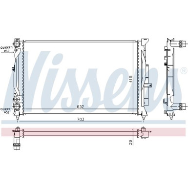 Nissens | Kühler, Motorkühlung | 60308A