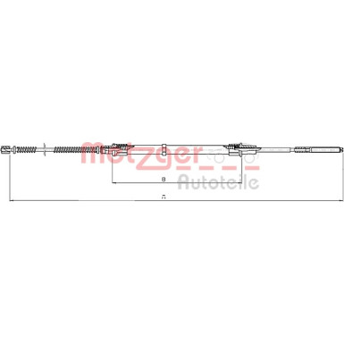 Metzger | Seilzug, Feststellbremse | 10.7131