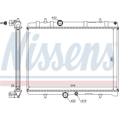 Nissens | Kühler, Motorkühlung | 63689A