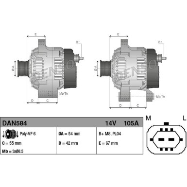 Denso | Generator | DAN584