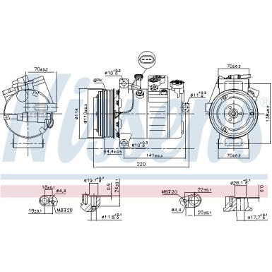 Nissens | Kompressor, Klimaanlage | 890115 Nissens | Kompressor, Klimaanlage | 890115