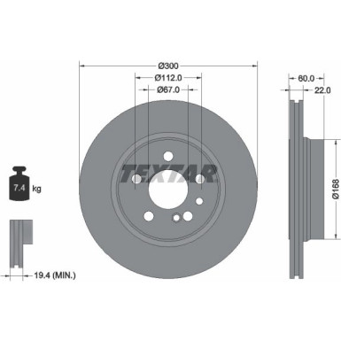 Textar | Bremsscheibe | 92056800