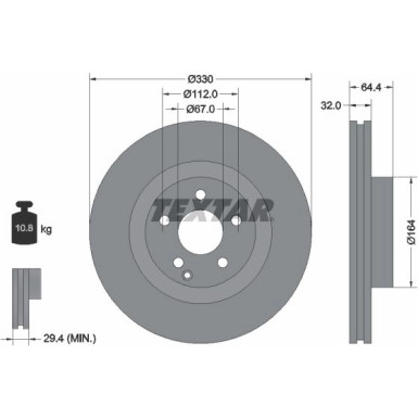 Textar | Bremsscheibe | 92119905