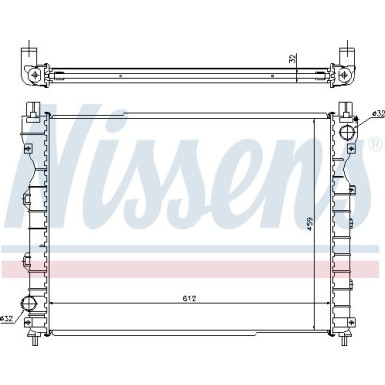 Nissens | Kühler, Motorkühlung | 64310A