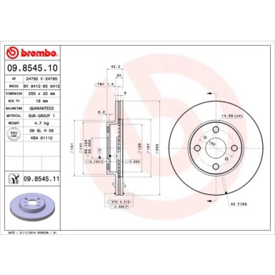 Brembo | Bremsscheibe | 09.8545.11