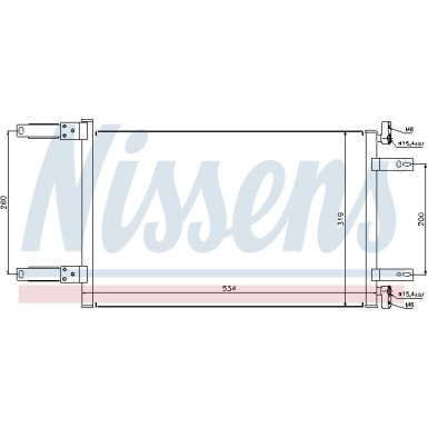 Nissens | Kondensator, Klimaanlage | 94632