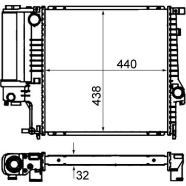 Mahle | Kühler, Motorkühlung | CR 330 000S