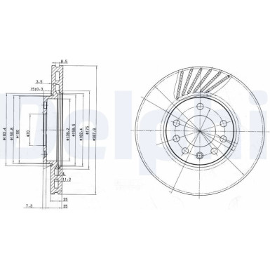 Delphi | Bremsscheibe | BG3142