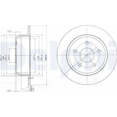 Delphi | Bremsscheibe | BG3660