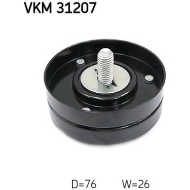 SKF | Umlenk-/Führungsrolle, Keilrippenriemen | VKM 31207