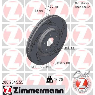 Zimmermann | Bremsscheibe | 200.2545.55