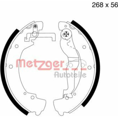 Metzger | Bremsbackensatz | MG 548