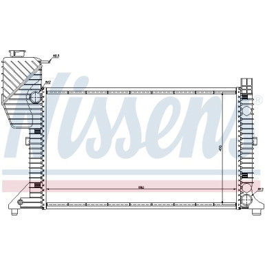 Nissens | Kühler, Motorkühlung | 62664A