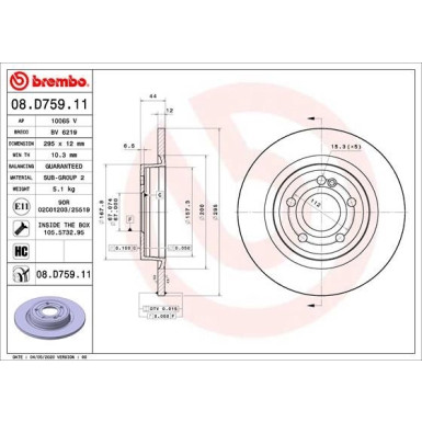 Brembo | Bremsscheibe | 08.D759.11