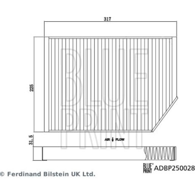 Blue Print | Filter, Innenraumluft | ADBP250028