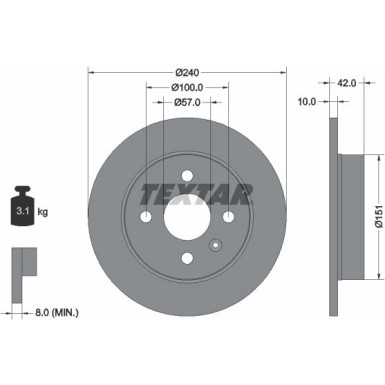 Textar | Bremsscheibe | 92092003