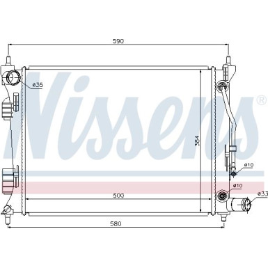 Nissens | Kühler, Motorkühlung | 67553