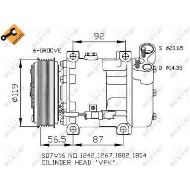 NRF | Kompressor, Klimaanlage | 32270