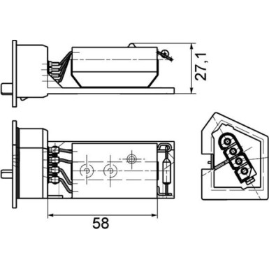 Mahle | Widerstand, Innenraumgebläse | ABR 11 000P