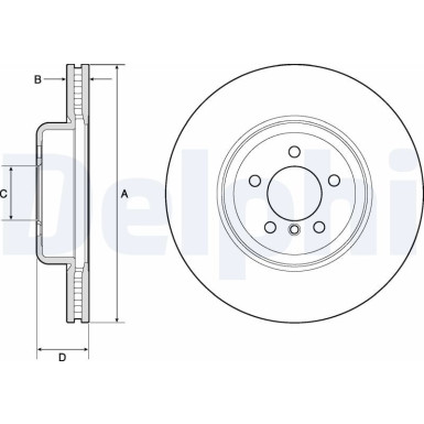 Delphi | Bremsscheibe | BG9158C