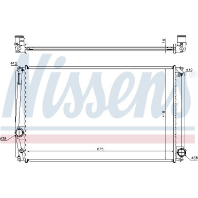 Nissens | Kühler, Motorkühlung | 64678A