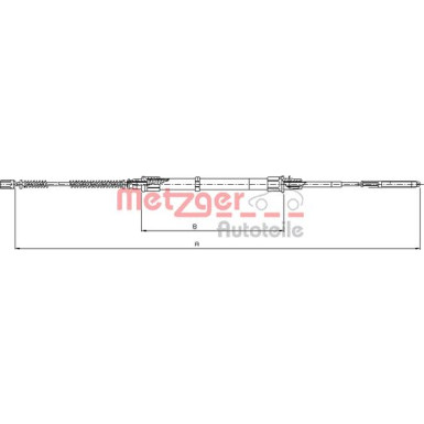 Metzger | Seilzug, Feststellbremse | 10.7493