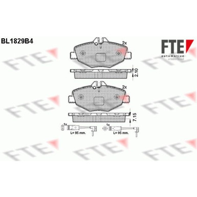 FTE | Bremsbelagsatz, Scheibenbremse | 9010408