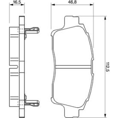 BOSCH | Bremsbelagsatz, Scheibenbremse | 0 986 424 535