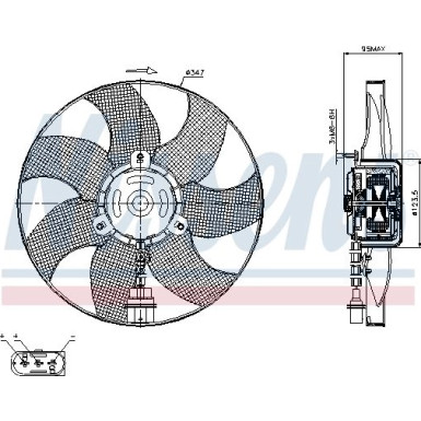 Nissens | Lüfter, Motorkühlung | 85543