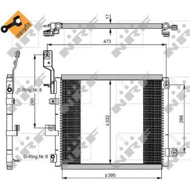 NRF | Kondensator, Klimaanlage | 350047