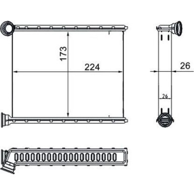 Mahle | Wärmetauscher, Innenraumheizung | AH 270 000S