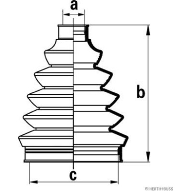 Herth+Buss Jakoparts | Faltenbalgsatz, Antriebswelle | J2861025
