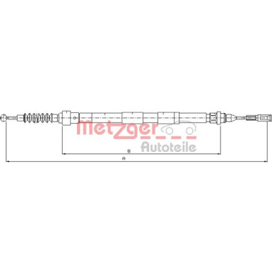 Metzger | Seilzug, Feststellbremse | 10.7620