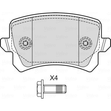 Valeo | Bremsbelagsatz, Scheibenbremse | 601700