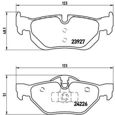 Brembo | Bremsbelagsatz, Scheibenbremse | P 06 038X