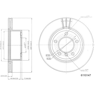 Metzger | Bremsscheibe | 6110147