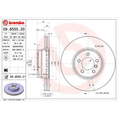 Brembo | Bremsscheibe | 09.8555.21