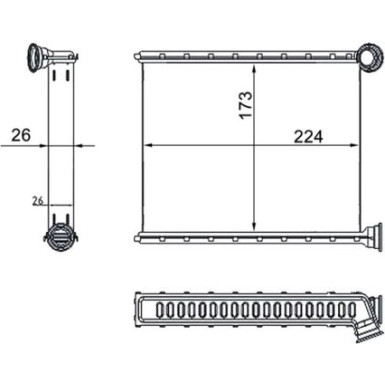 Mahle | Wärmetauscher, Innenraumheizung | AH 269 000S